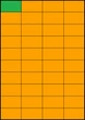 52,5×29,7мм ОРАНЖЕВАЯ Самоклеящаяся бумага А4, 40 Этикеток на листе, Упаковка 100 листов - изображение 2