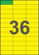 70×24,75мм ЖЕЛТАЯ Самоклеящаяся бумага А4, 36 Этикеток на листе, Упаковка 100 листов - изображение 1