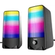 Комп'ютерна акустика колонка для ПК HOCO RGB Rhythmic Spectrum desktop speaker DS14 |10W, AUX, Mic| Black - зображення 1