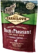Сухой корм для взрослых кошек Carnilove Cat Duck & Pheasant Hairball Control для выведения волосяных комков 400 г (8595602512355) - изображение 1