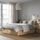 Ліжко з 4 ящиками IKEA MALM 180x200 см Leirsund шпон біленого дуба (191.754.29) - зображення 2