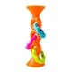 Прорезыватель-погремушка на присосках Fat Brain Toys pipSquigz Loops оранжевый (F165ML) 4213910 - изображение 1