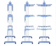 Багатоярусна сушарка для білизни, речей, одягу Garment rack with wheels складна, зручна у використанні, компактна, проста в складанні легка зручна для трансортування 5959 - изображение 3