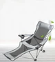 Кресло шезлонг раскладное Lesko SW233 Gray для дачи и отдыха - изображение 2