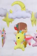 Детский музыкальный мобиль на кроватку для младенцев WooolyWool «Балеринка с единорожками» с 35 мелодиями (М038) - изображение 4