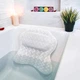 Подушка подголовник для ванной белая ортопедическая с присосками для поддержки головы шеи и спины 41*42*6 см для ванны - изображение 7