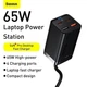 Сетевое зарядное устройство Baseus GaN3 Pro Desktop Fast Charger QC4.0+PD3.0 65W 2USB+2Type-C 3A + кабель Baseus Type-C to Type-C 100W 20V/5A - изображение 5