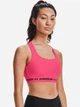 Спортивный топ для бега женский Under Armour UA Crossback Mid Bra 1361034-653 M Розовый (194513955046) - изображение 3