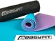 Килимок для йоги та фітнесу EasyFit TPE+TC 6 мм двошаровий + Чохол м'ятний з фіолетовим - зображення 3