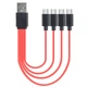 Кабель-спліттер живлення USB Soshine AM-4xTypeC, 0.2m, 2.4A, Red, 4 вихіда - зображення 3