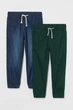 Джоггеры зеленые и джинсовые H&M 140см (40006912) - изображение 1
