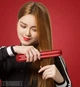 Выпрямитель утюжок щипцы для волос профессиональный с керамическим покрытием беспроводной аккумуляторный VGR 20W USB 4800mAh Красный (V-585) - изображение 8