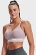 Жіночий спортивний пудровий топ UA Seamless Low Long Bra Under Armour M 1357719-667 - зображення 1