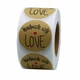 Этикетка KRAFT "Hand made with LOVE" 25 мм (100 шт.) (арт. 01501) - изображение 1