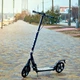 Складной самокат с ручным тормозом с подножкой SPORT KIDS 2598 Черный - изображение 1
