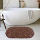 Нескользящий силиконовый коврик для ванны Bathlux овальной формы 69 х 35 см Коричневый - изображение 5