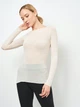Бежевая кофта лонгслив Jadea 4064 Latte 42(S) Бежевый - изображение 1