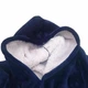 Плед толстовка с капюшоном и рукавами Huggle Hoodie оверсайз Синий One Size - изображение 2
