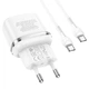 Зарядний пристрій HOCO N24 Type-C, 20W, 3A, QC/PD адаптер з Type-C кабелем і швидкою зарядкою white - зображення 2