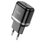 Сетевое зарядное устройство HOCO N24 Type-C, 20W, 3A, QC/PD адаптер с быстрой зарядкой black - изображение 1