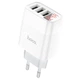 Мережевий зарядний пристрій HOCO C93A 3USB, 3.4A адаптер white - зображення 2