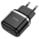 Сетевое зарядное устройство HOCO N24 Type-C, 20W, 3A, QC/PD адаптер с быстрой зарядкой black - изображение 3