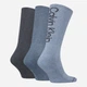 Набор мужских носков высоких хлопковых Calvin Klein Jeans So3p Athleisure 7012187250-049 One Size 3 пары коттон Denim Me (8720245219655) - изображение 2