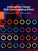 Кільцева кольорова лампа Ulanzi Vijim K15 CRI 95+ RGB 27 см на штативі 173см - изображение 7