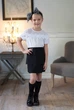 Блузка для девочки с коротким рукавом SLY 125/S/19 белый 140 - изображение 6