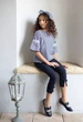 Блузка для девочки Sly 137/S/19 синий в клетку 152 - изображение 3