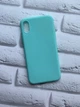 Силіконовий матовий чохол для iPhone X / Xs Бірюзовий - зображення 1