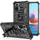 Чохол Shockproof Shield для Xiaomi Redmi Note 10 Pro бампер протиударний з підставкою Black - зображення 1