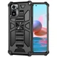 Чохол Shockproof Shield для Xiaomi Redmi Note 10 Pro бампер протиударний з підставкою Black - зображення 6