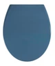 Сидіння для унітазу преміум-класу Samos Slate Blue Duroplast, з доводчиком, 37,5 х 44,5 см, дюропласт, синій - зображення 1