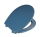 Сидіння для унітазу преміум-класу Samos Slate Blue Duroplast, з доводчиком, 37,5 х 44,5 см, дюропласт, синій - зображення 3