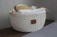 Круглий кошик для зберігання ZHDANOVA BAGS&HOME з ручками молочний - зображення 1