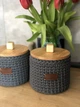 Кошик для зберігання ZHDANOVA BAGS&HOME круглий сірий з кришкою - зображення 4