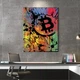 Картина Холстович Bitcoin graffiti 90x120 см. Інтер'єрна картина для офісу, вітальні, спальні, подарунок босу - зображення 2