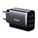 Сетевое зарядное устройство Baseus Compact |3xUSB, 17W, 3.4A| Black адаптер с быстрой зарядкой - изображение 1