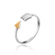 Срібний перстень «Стріла» з золотою пластиною Юр'їв 352к - зображення 1