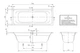 Ванна акрилова Villeroy & Boch Targa Style Badewanne 170x70 см - зображення 3