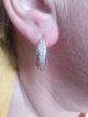 Серьги Xuping Jewelry две параллели с греческим узором 2.5 см золотистые - изображение 3