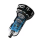 Автомобільний зарядний пристрій Baseus 2USB Digital Display (4.8A) + Mini Cable Type-C to Type-C (TZCCBX-C0G) Black - зображення 4