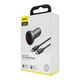 Автомобільний зарядний пристрій Baseus 2USB Digital Display (4.8A) + Mini Cable Type-C to Type-C (TZCCBX-C0G) Black - зображення 5