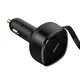 Автомобильное зарядное устройство Baseus Enjoyment Retractable 2-in-1 C+L 30W (CGTX000001) Black - изображение 2