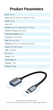 Кабель Vention USB Type-C - OTG USB3.0 AF, 0.15 m, Black (CCXHB) - зображення 3
