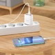 Сетевое зарядное устройство с кабелем USB на Lightning HOCO Easy charge digital display (3USB, 3.4A). White - изображение 5