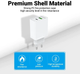 Зарядний пристрій Vention USB Type C + QC4.0 (18-20W) White (FBBW0-EU) - зображення 2