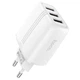 Сетевое зарядное устройство HOCO N15 3USB, 3.4A адаптер white - изображение 1