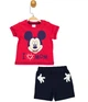 Комплект (футболка, шорты) Mickey Mouse 80-86 см (12-18 мес) Disney MC17259 Черно-красный 8691109875273 - изображение 1